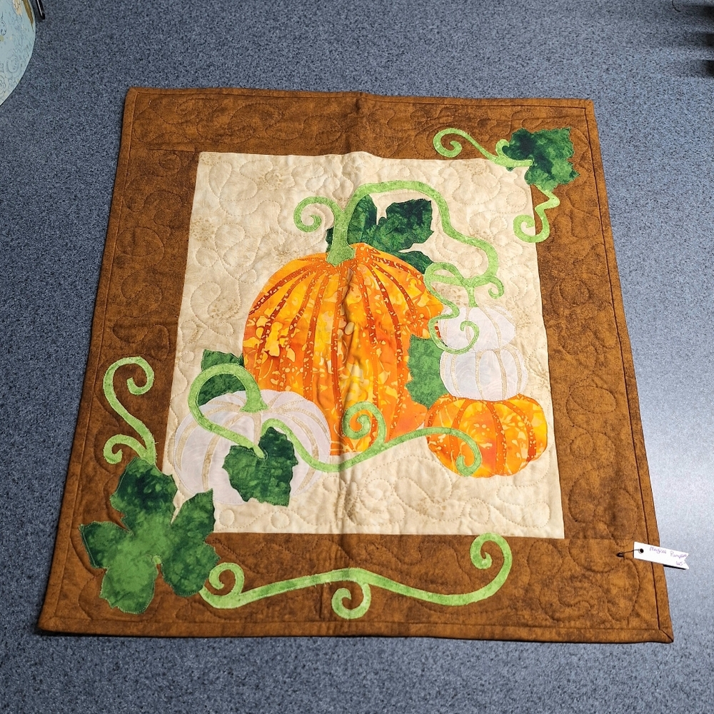 Quilted Table Centerpiece "Magical Pumpkins", NWT